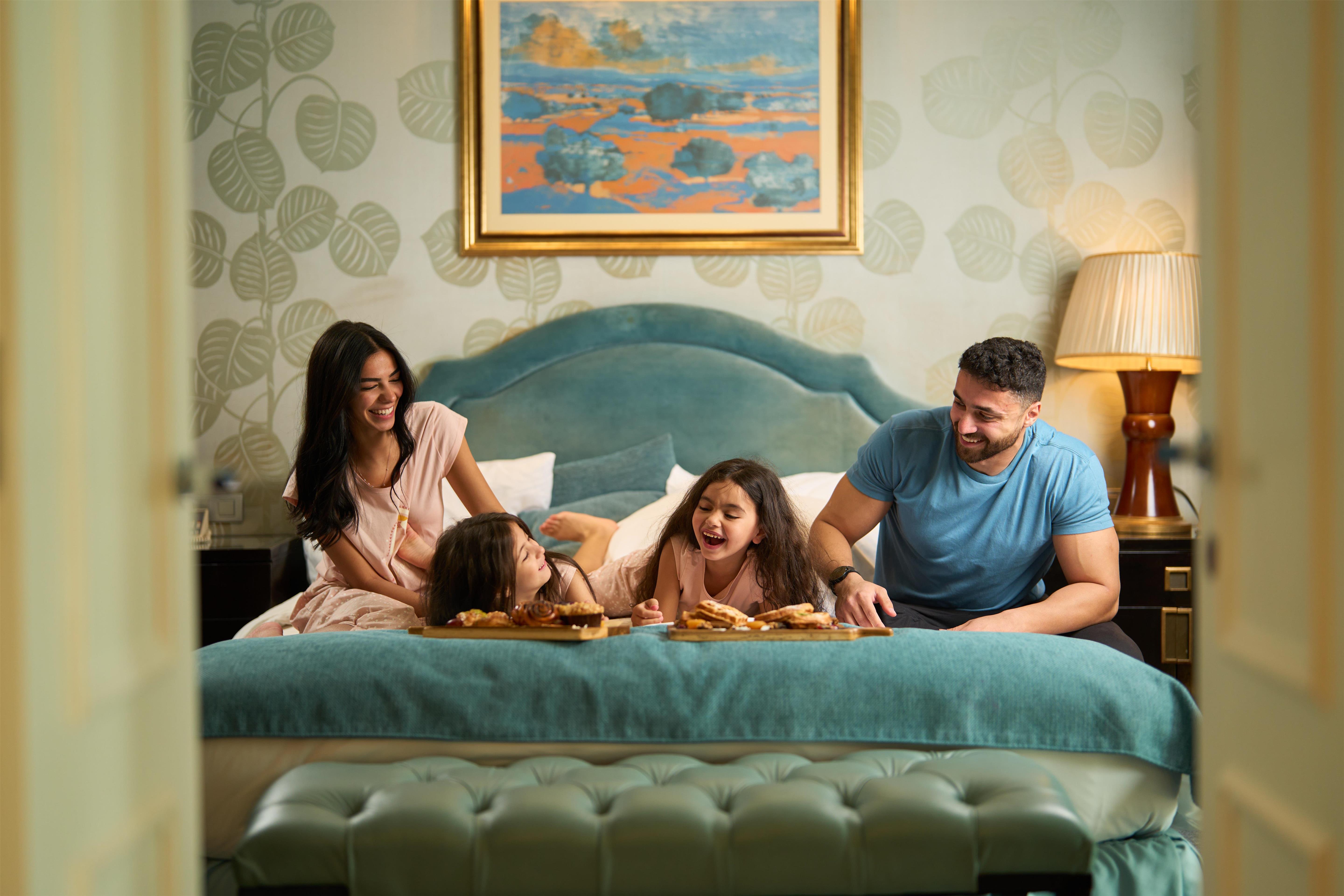 Family Suite is based on a Deluxe suite connected to a twin room at Kempinski Nile Hotel Cairo with access to Kid's area